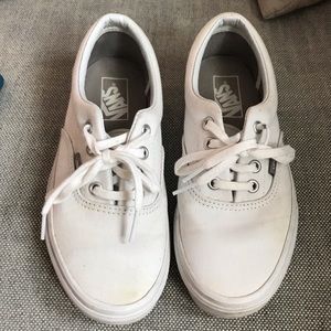 Vans, women’s size 6 (men’s 4.5) white shoes